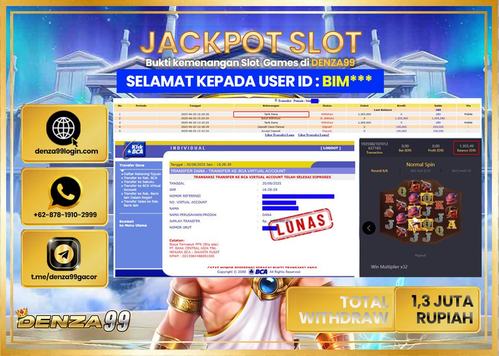 DENZA99 JACKPOT Wild Bounty Showdown Rp.1.300.000.,- LUNAS