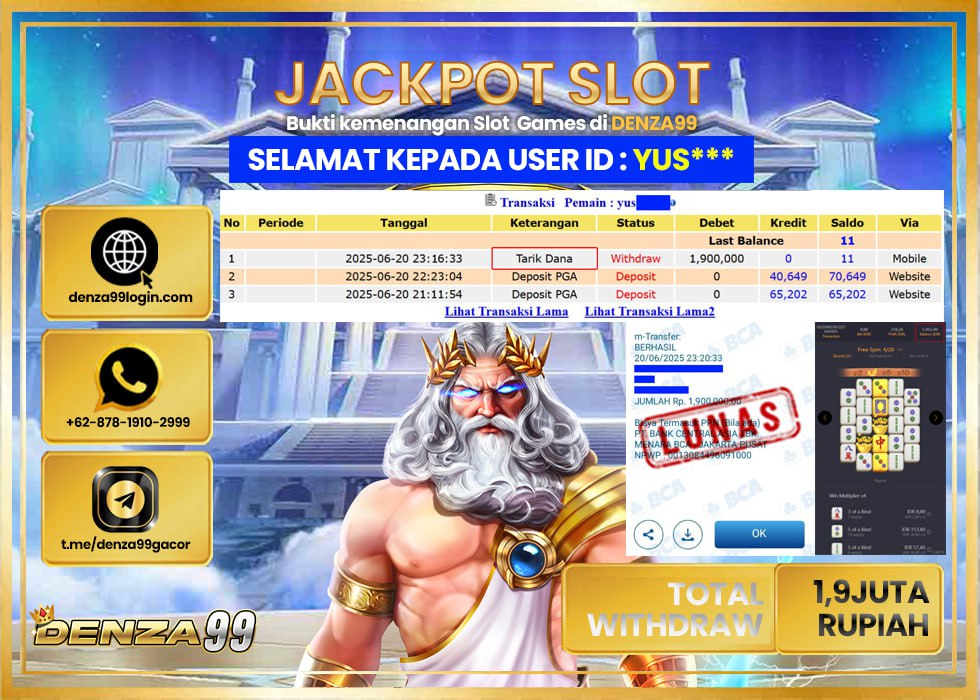 DENZA99 JACKPOT MAHJONG WAYS 2 Rp.1.900.000.,- LUNAS