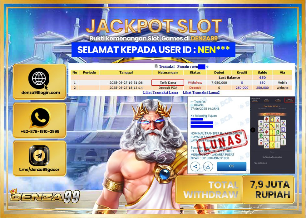 DENZA99 JACKPOT MAHJONG WAYS 2  Rp.7.900.000- LUNAS