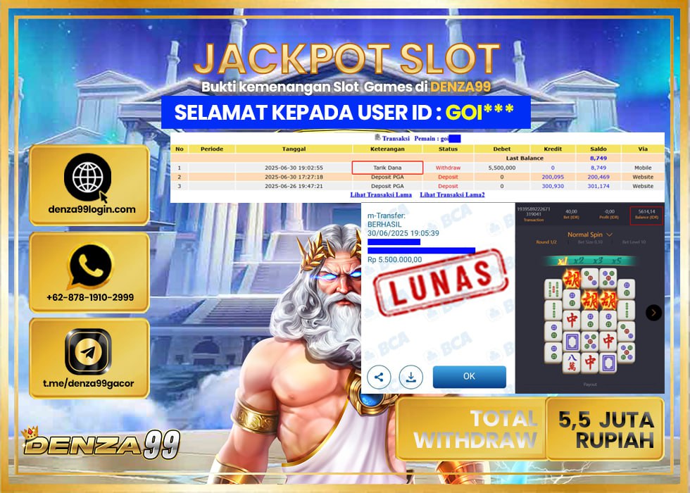 DENZA99 MAHJONG WAYS 2 Rp.5.500.000- LUNAS