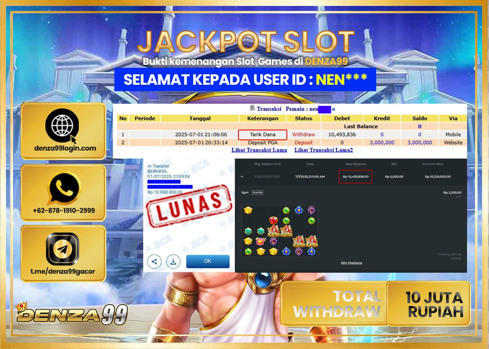 DENZA99 GATE OF OLYMPUS 1000Rp.4.200.000- LUNAS