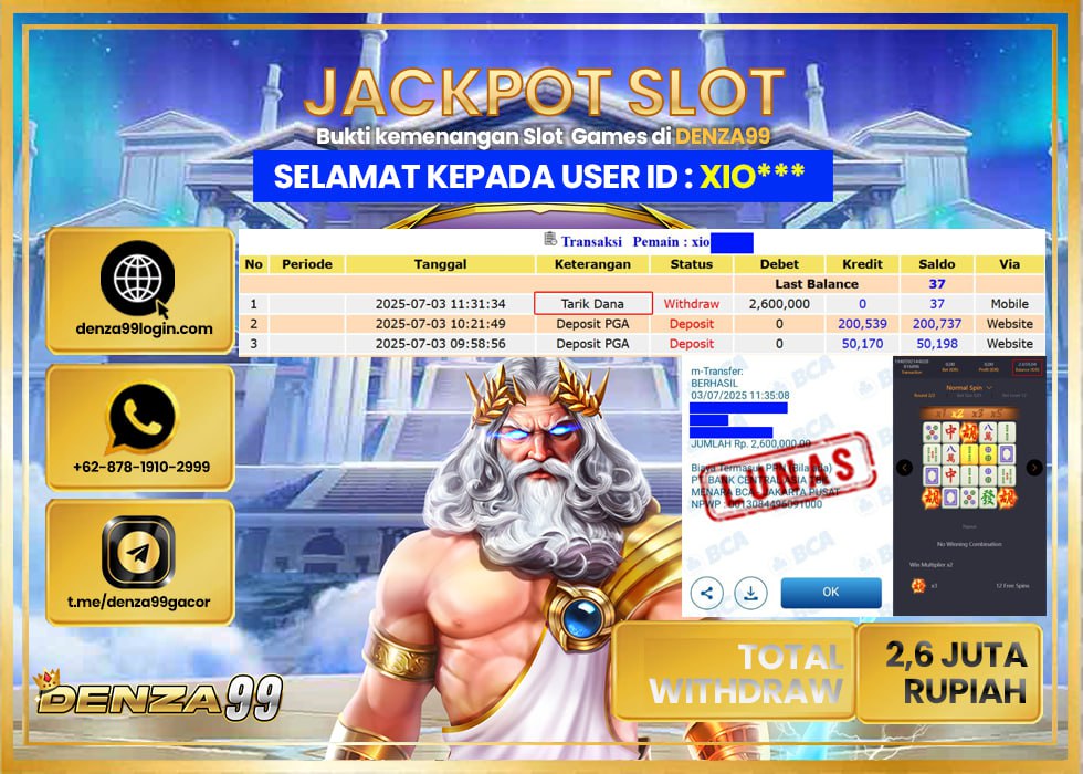 DENZA99 MAHJONG WAYS Rp.2.600.000- LUNAS