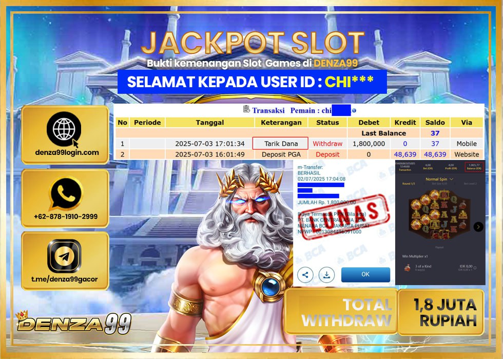 DENZA99 WILD BOUNTY SHOWDOWN Rp. 1.800.000- LUNAS