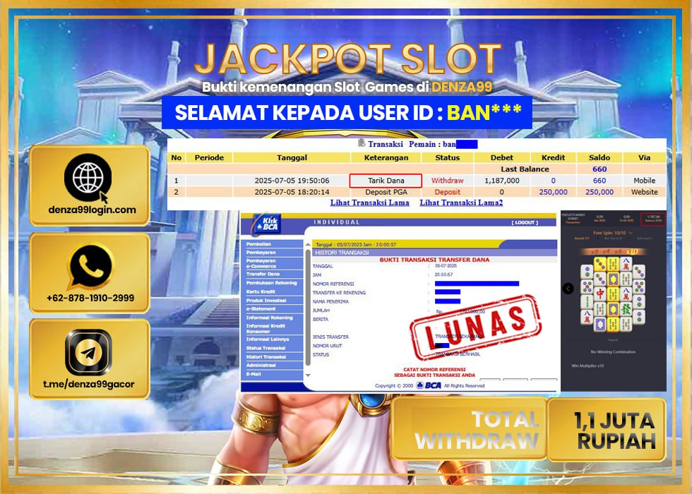 DENZA99 JACKPOT MAHJONG WAYS 2 Rp.1.100.000- LUNAS