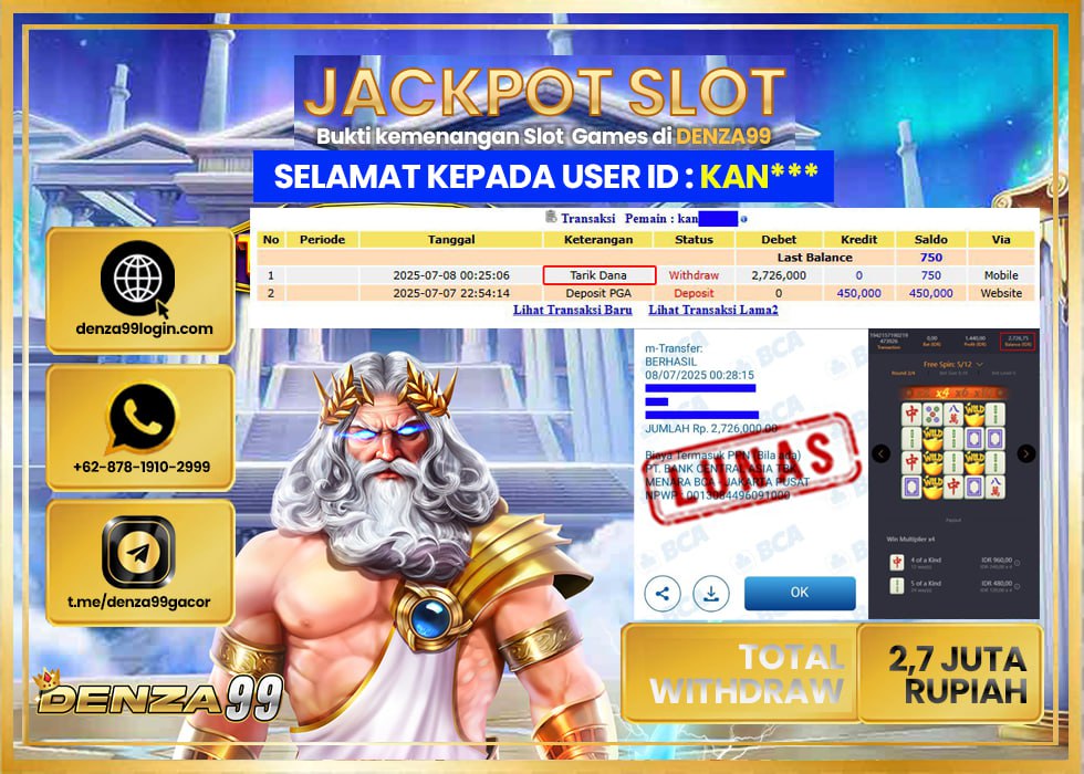 DENZA99 JACKPOT MAHJONG WAYS 2 Rp.2.700.000- LUNAS