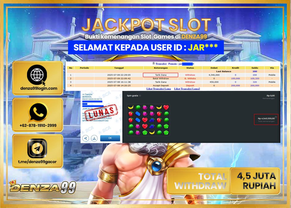 DENZA99 JACKPOT WSWEET BONANZA 1000 1000 Rp.4.500.000 - LUNAS