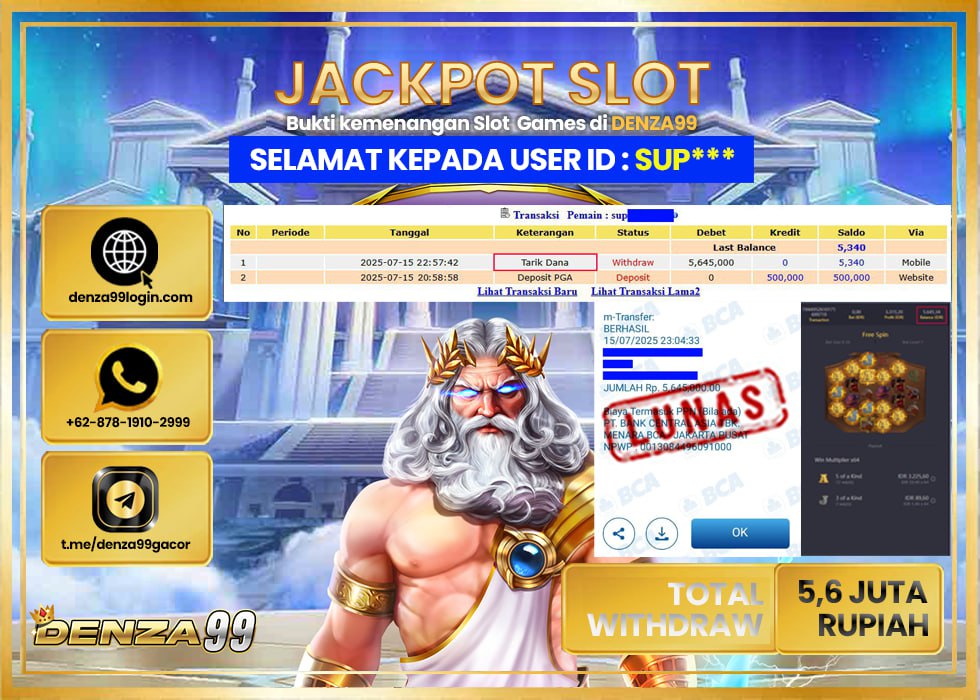 DENZA99 JACKPOT WILD BOUNTY SHOWDOWN Rp. 5.600.000 LUNAS